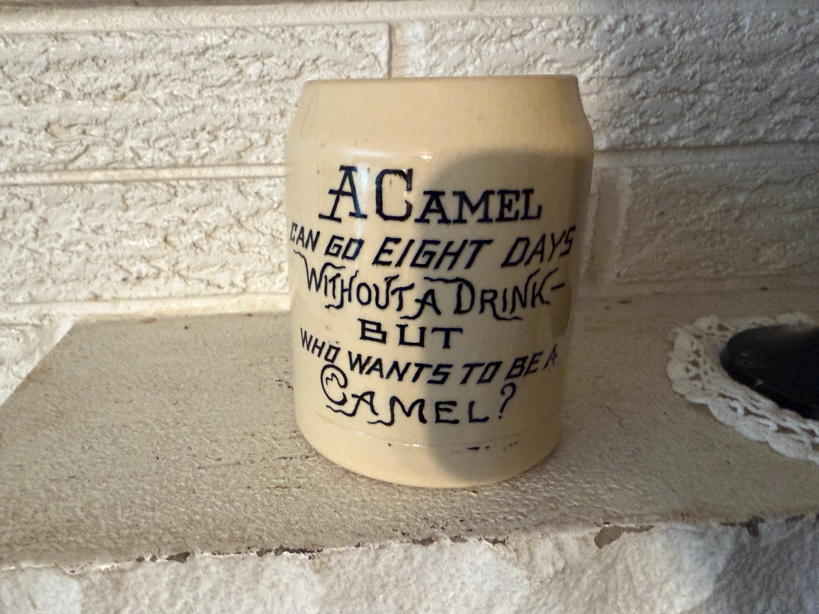 C1925 Outstanding Antique Anti Prohibition Beer Mug \