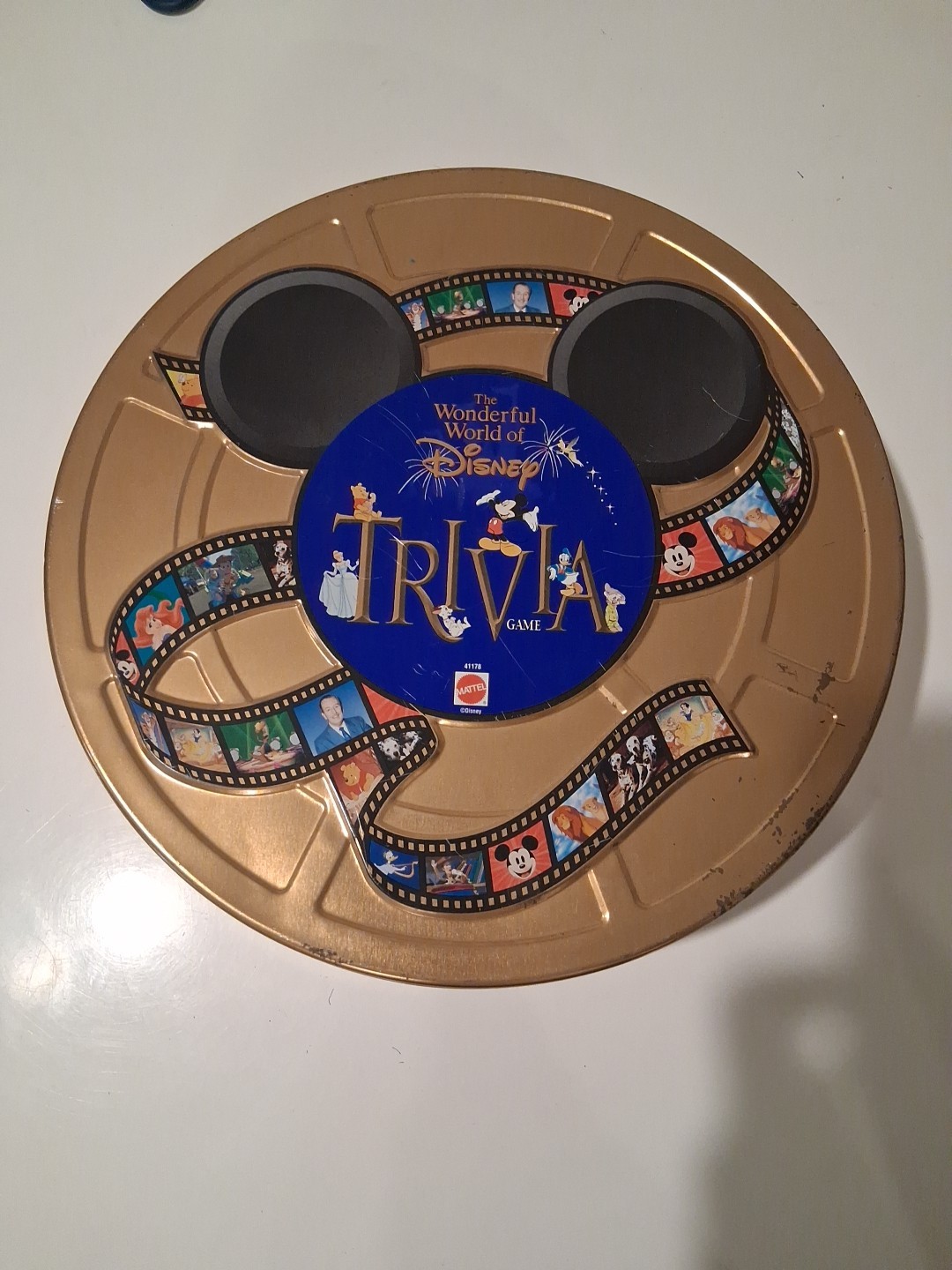 Wonderful World of Disney Trivia Game Mattel 1997 Film Tin, Excellent Condition