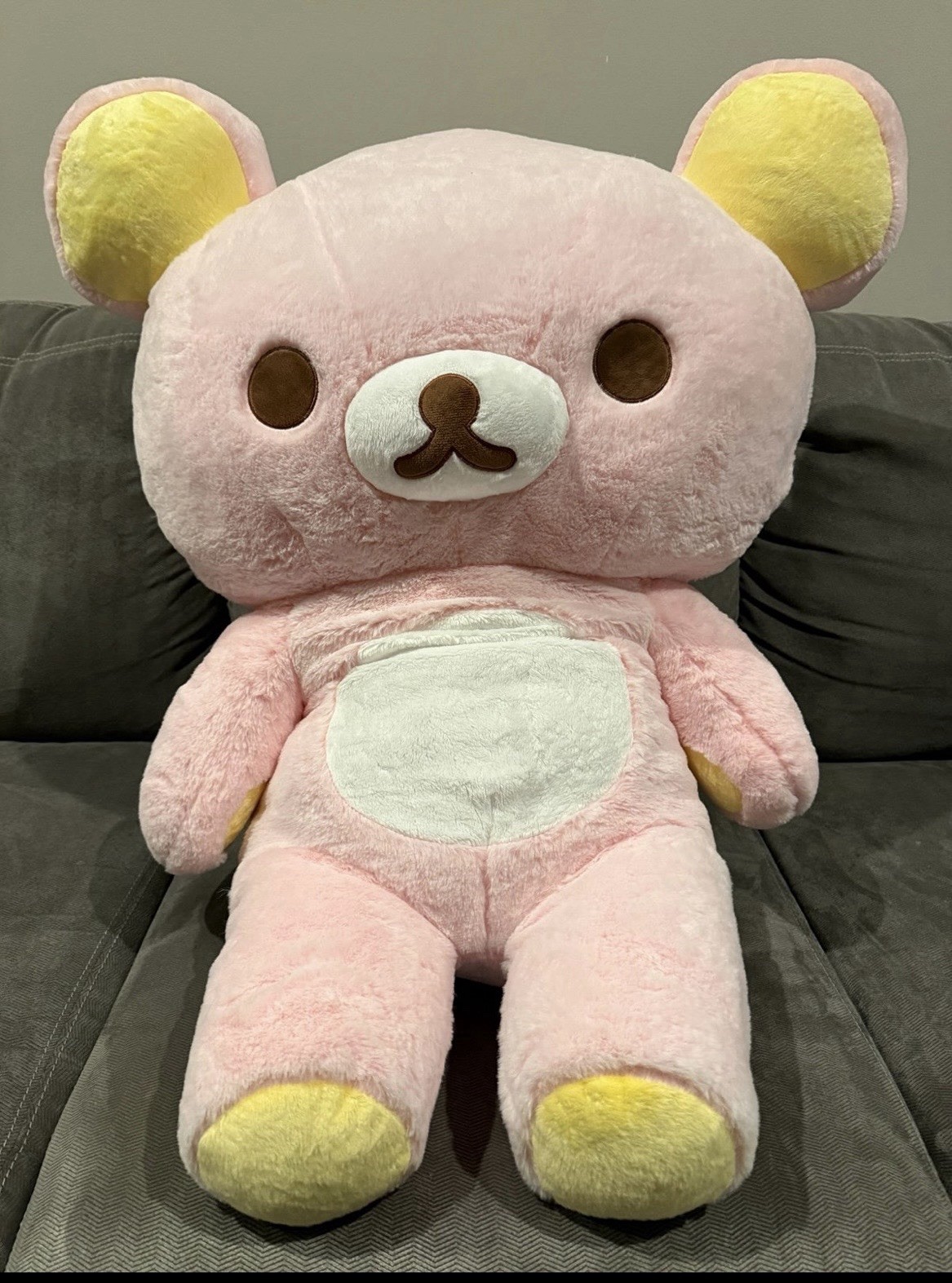 Rilakkuma San-X Original Long Pile Sherbet Series Jumbo Plush - Pink 34 inch