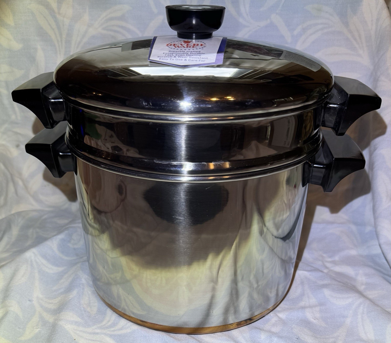 Revere Ware USA  5 QT Steamer Insert Stock Pot Copper Bottom NWT unused