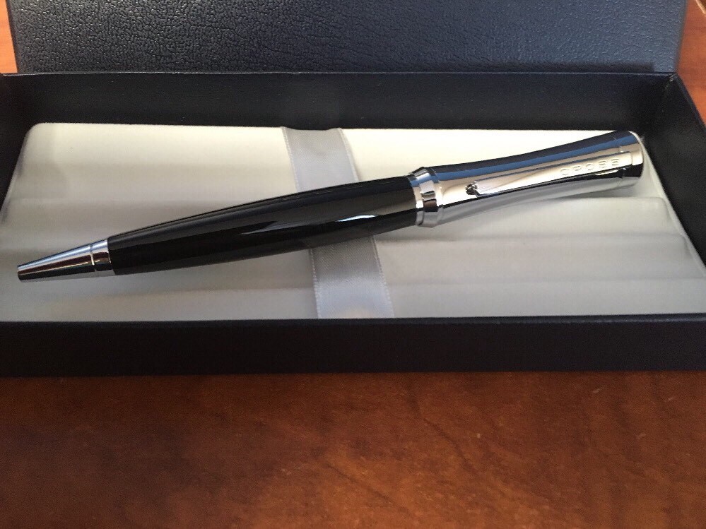 Cross Parasol Chrome and Black Twist Ballpoint Pen Cross Parasol Chrome and Black Twist Ballpoint Pen
