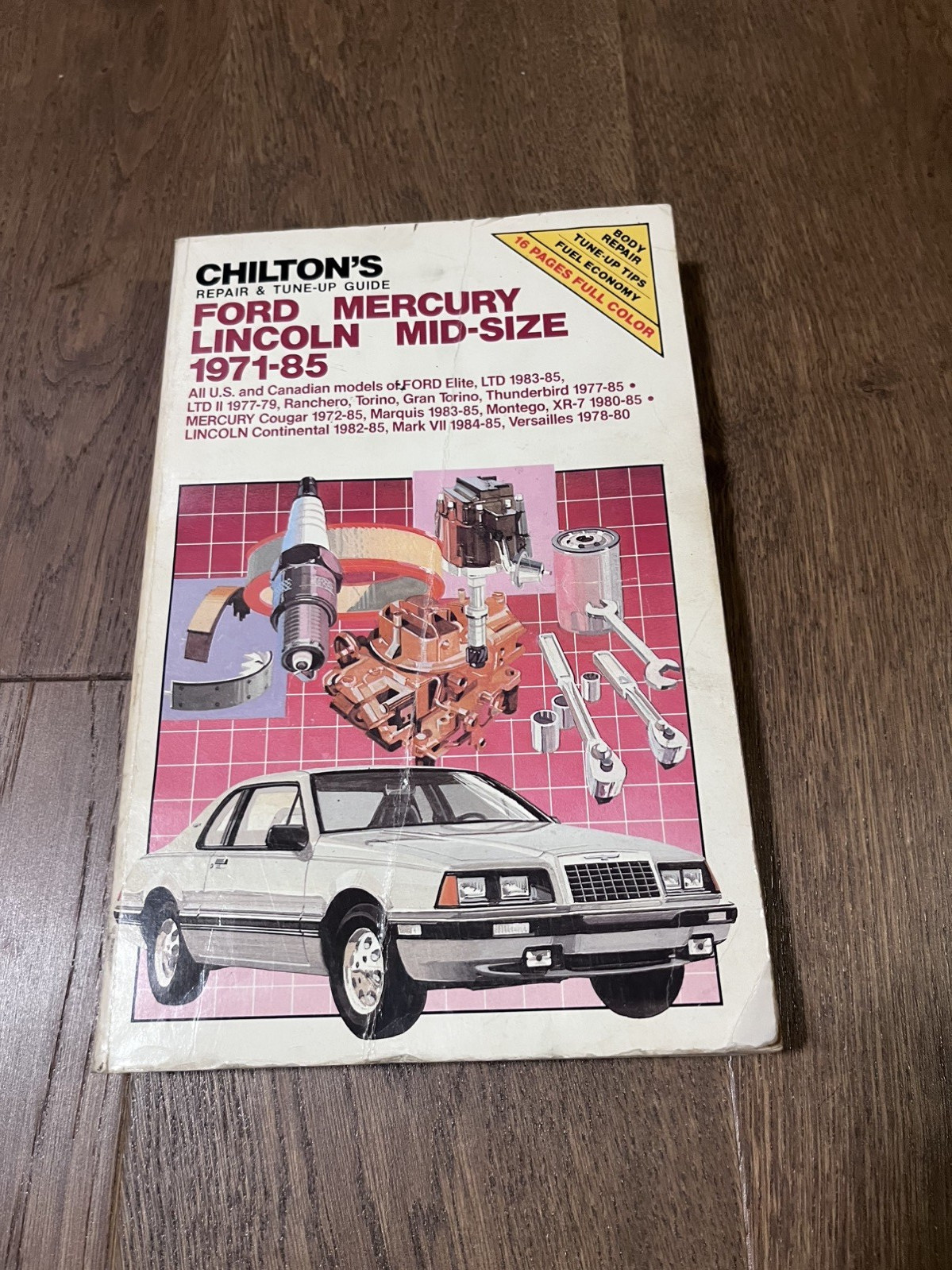 REPAIR MANUAL CHILTON'S 6696 Ford Mercury Lincoln Mid-Size 1971 To 1985 Manual