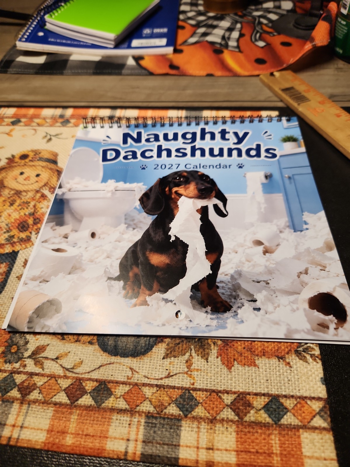 Naughty Dachshund Calender 2027 8x8