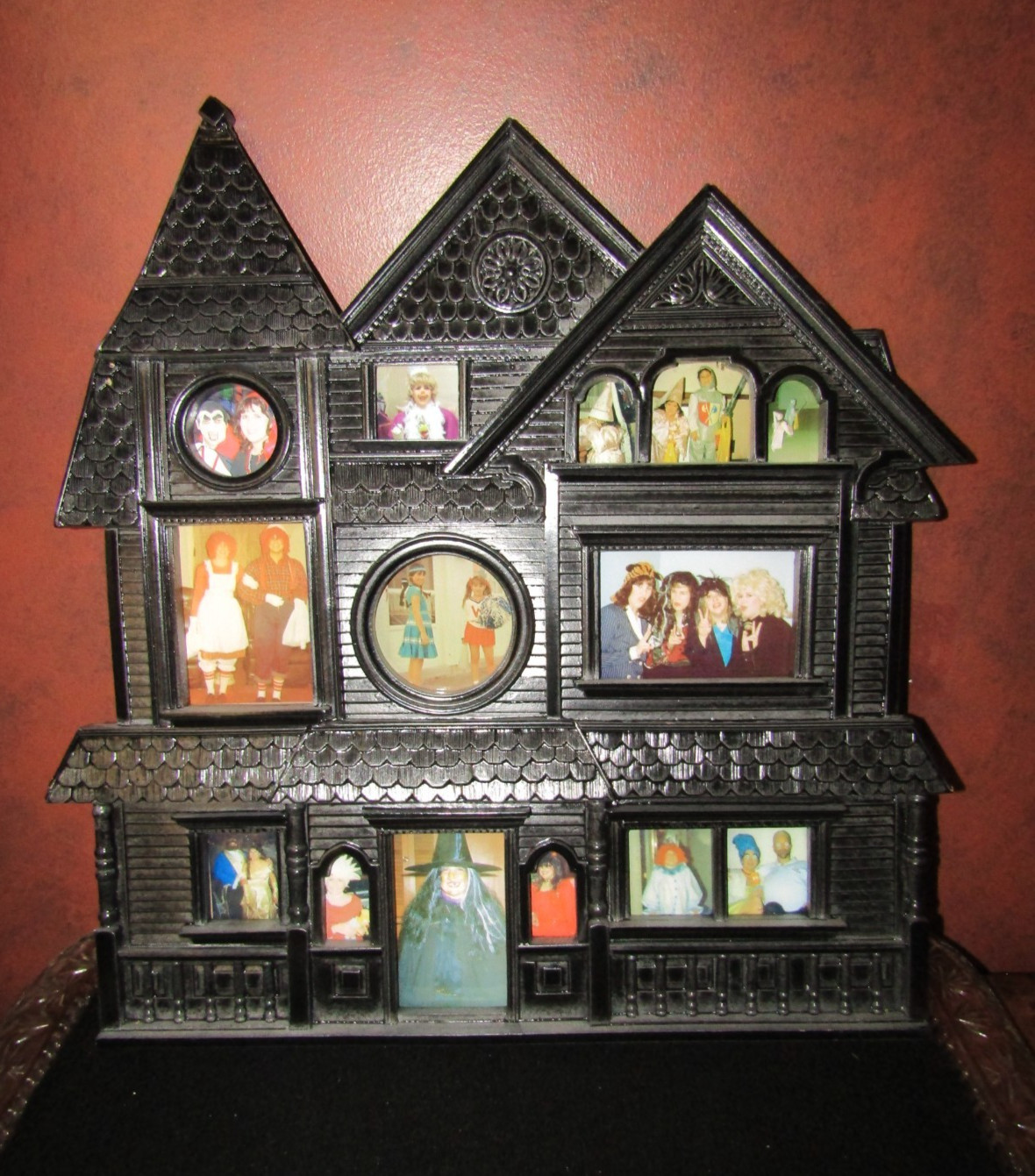 VINTAGE VICTORIAN HAUNTED HOUSE COLLAGE 14 PHOTO FRAME SYROCO/STYLE HEAVY THICK