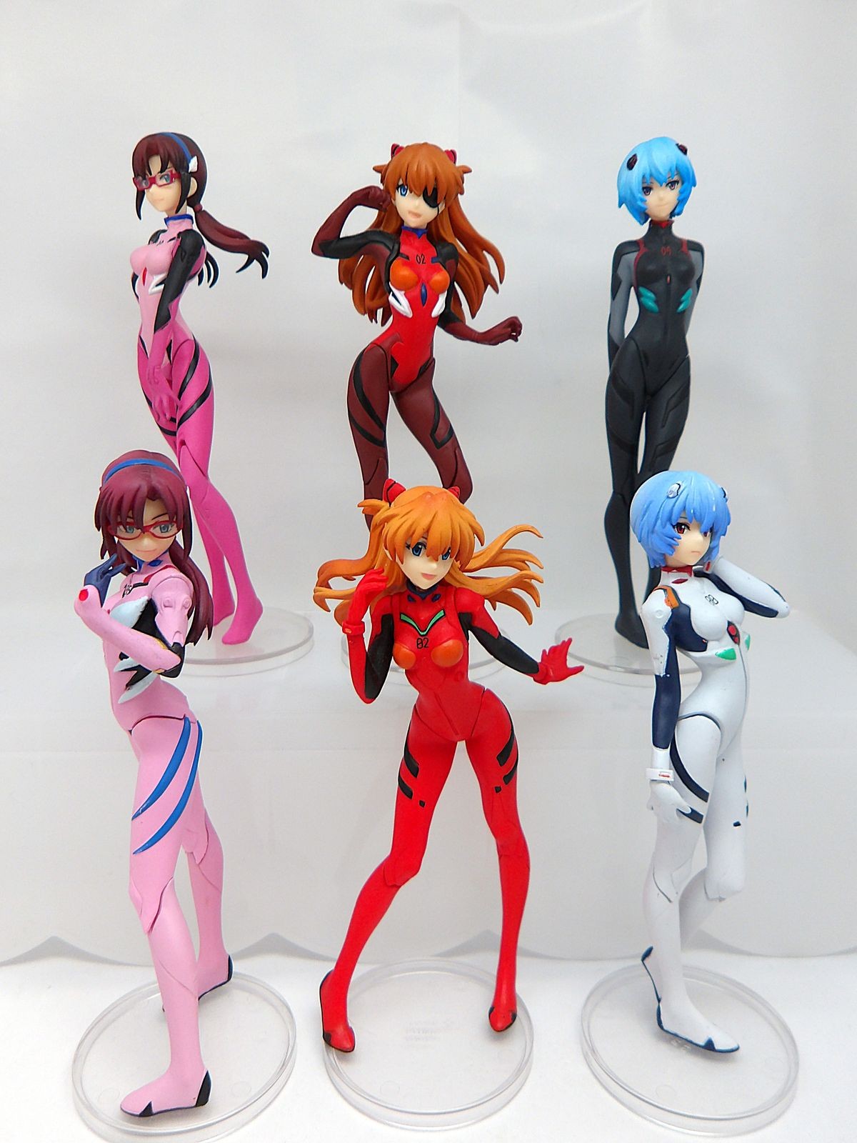 Evangelion Gasha Portraits Figure Lot of 6 Collectible 15+