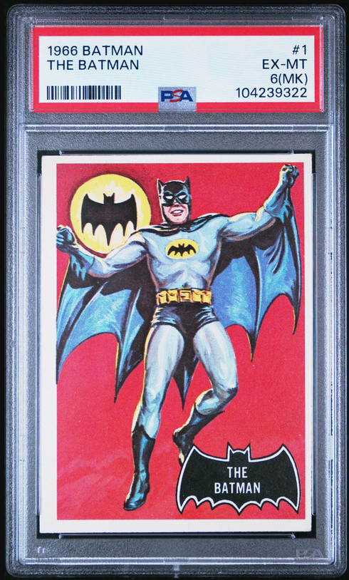 1966 The Batman Black Bat PSA 6 (MK) Batman Rookie Beautiful Eye appeal RC 1966 The Batman Black Bat PSA 6 (MK) Batman Rookie Beautiful Eye appeal RC