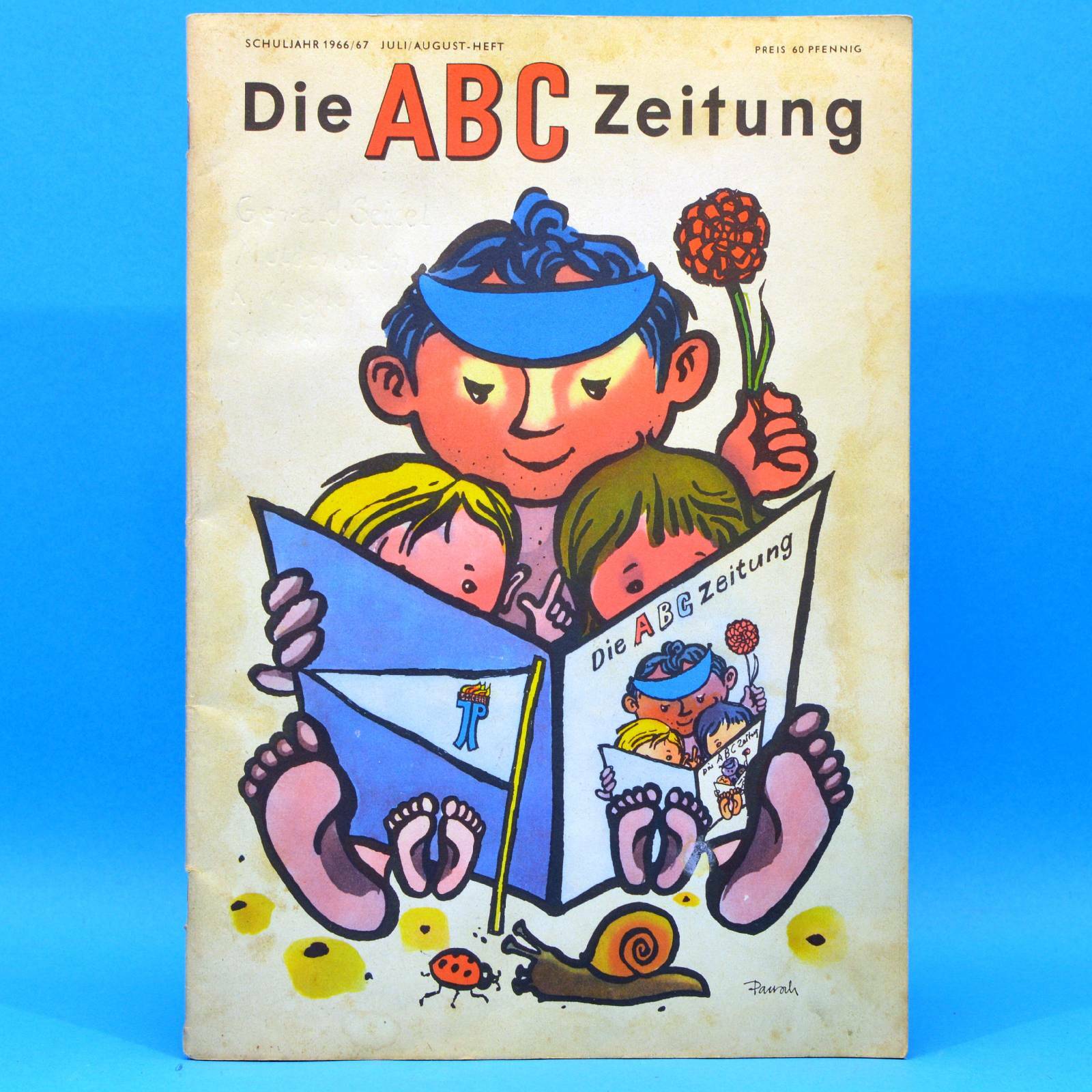 GDR ABC newspaper 7-8/1967 young pioneers young pioneers double craft sheet