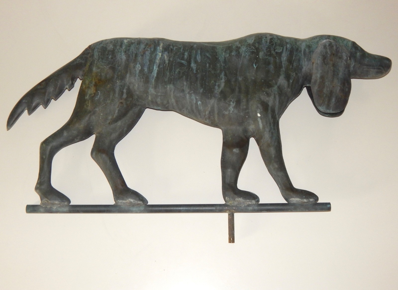 Vintage Copper (Brass) Large Weathervane w/ Patina ~ Dog / Retriever ~ 29\