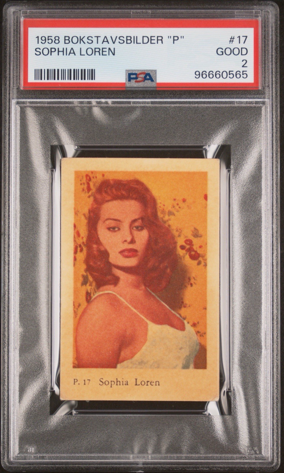 1958 DUTCH GUM P SET 17 SOPHIA LOREN PSA 2