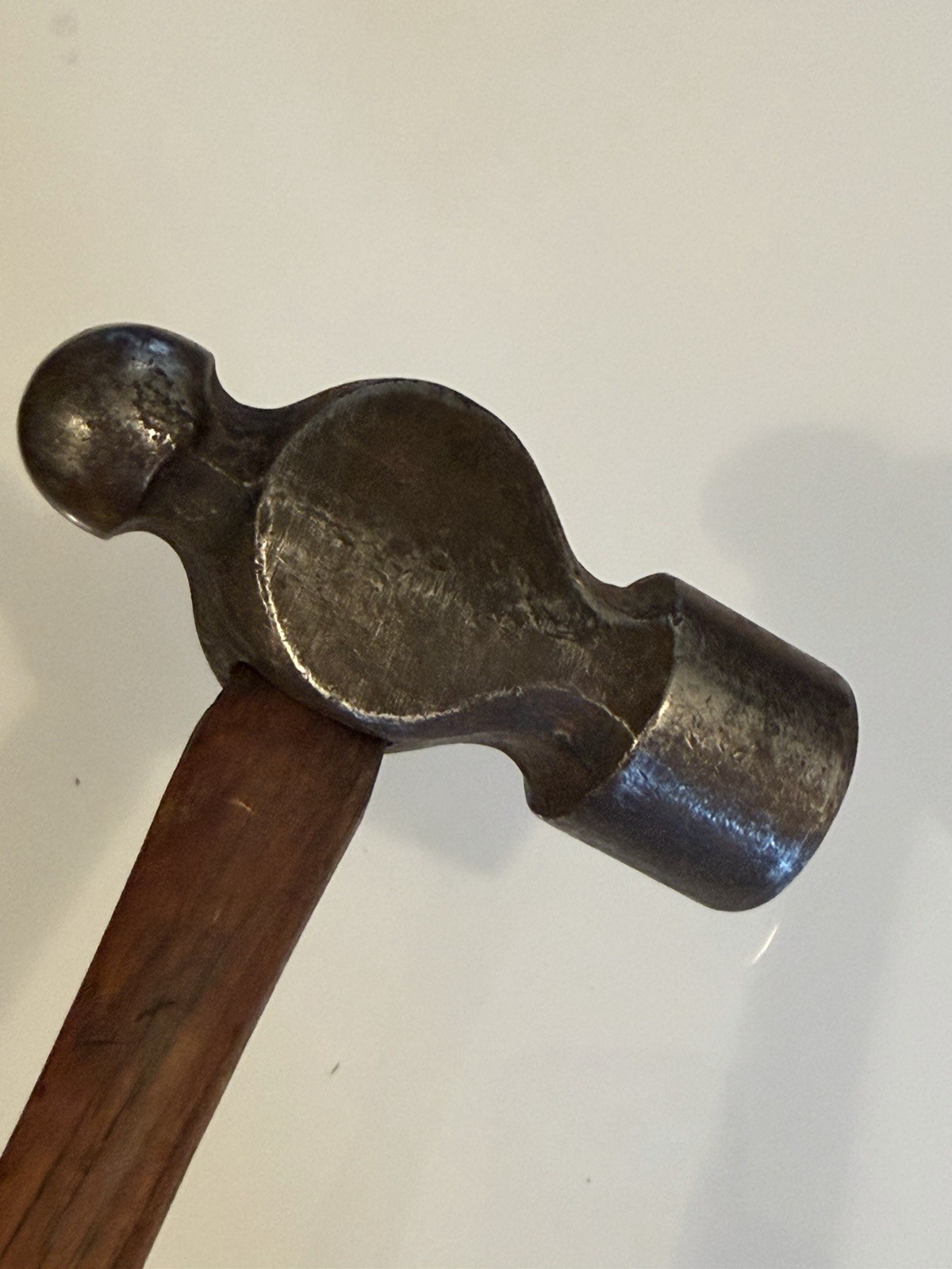 Vintage VLCHEK Wooden Wood Handle Ball Peen Hammer Made In USA 12”