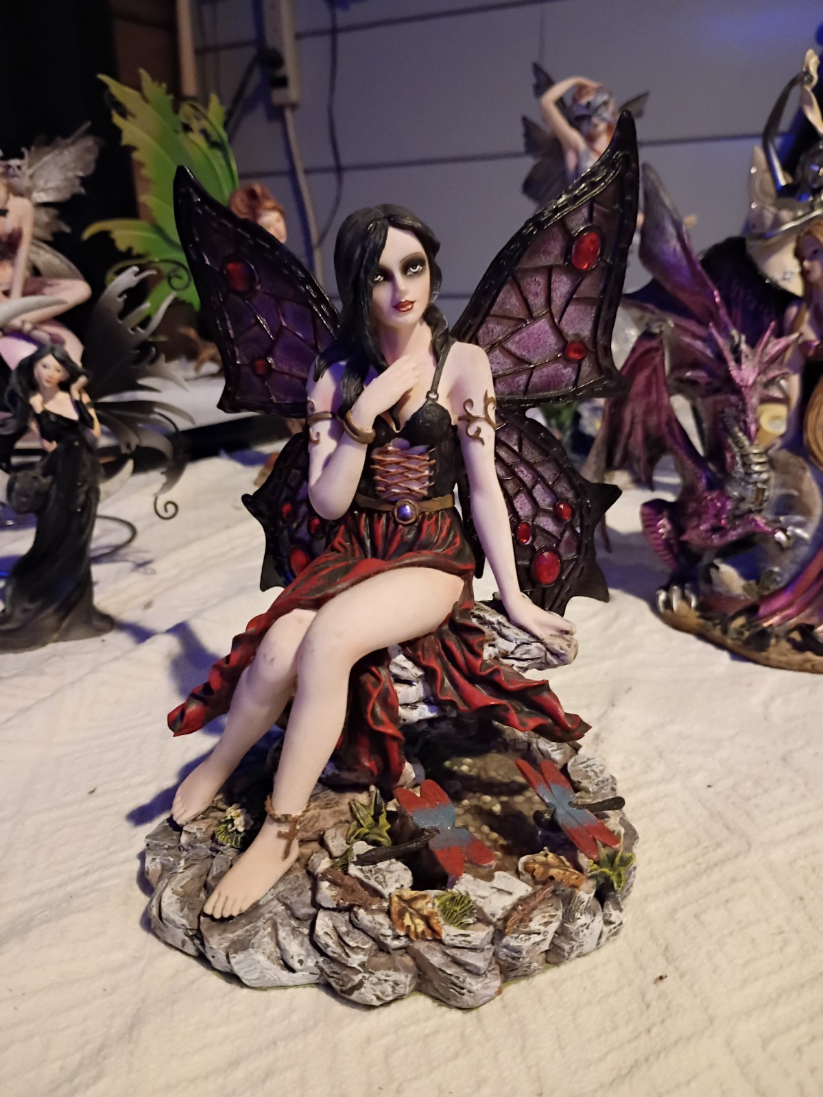 Pristine Nemesis Dark Fairy's Reflection Moment Statue Figurine ~15yo 7.5