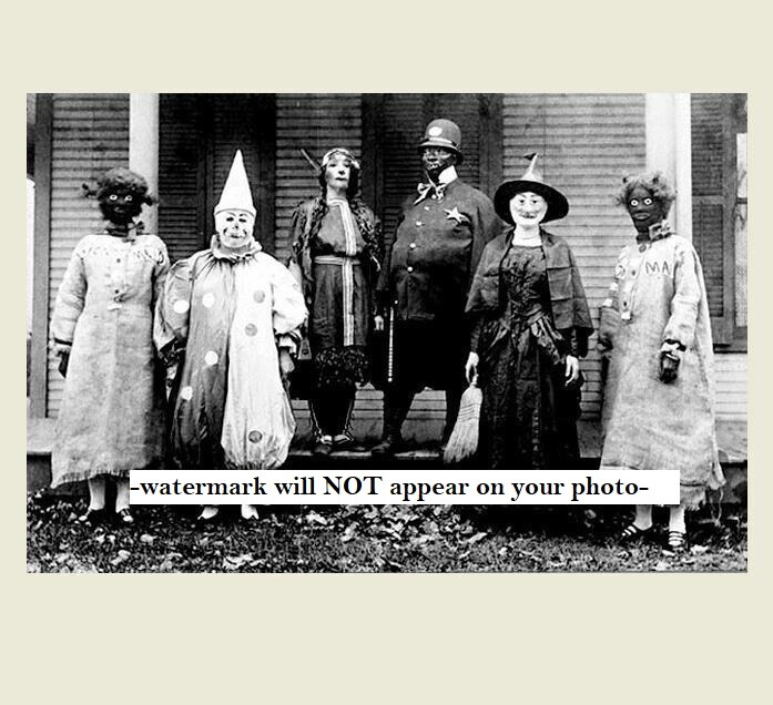 Scary Vintage Creepy Halloween PHOTO Freak Scary Strange Witch Clown House Porch Scary Vintage Creepy Halloween PHOTO Freak Scary Strange Witch Clown House Porch