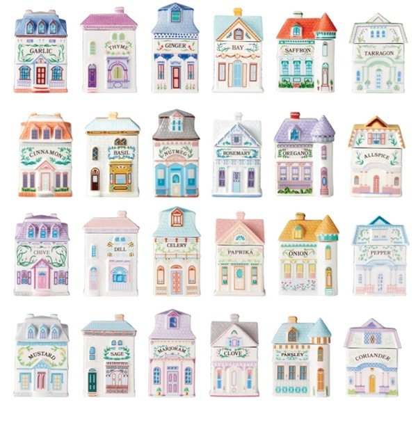 2024 Lenox Spice Village Holiday 24 Piece Porcelain Spice Jar Box Set BRAND NEW