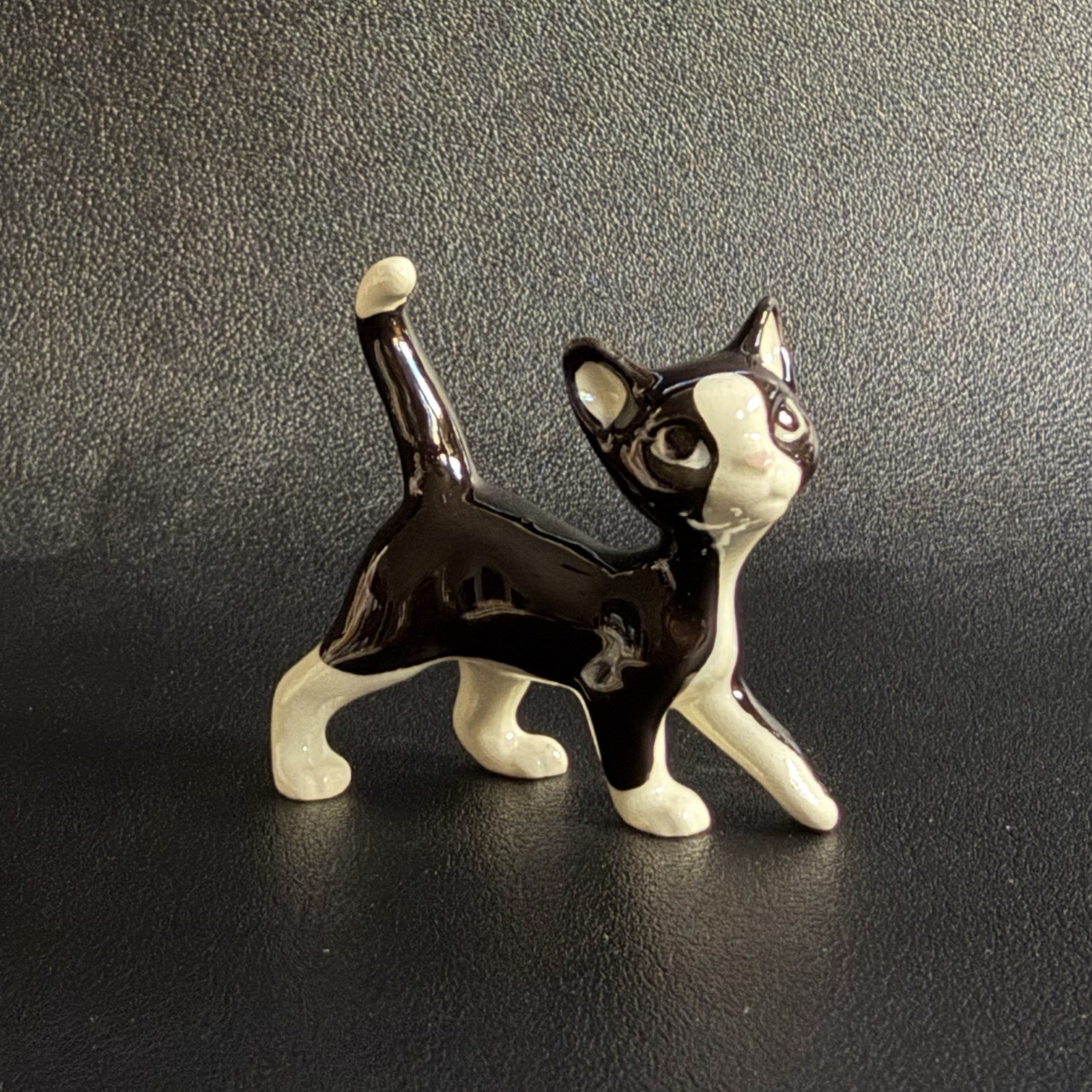 VTG HTF Hagen Renaker Papa Cat Black & White Miniature Porcelain Figurine #454
