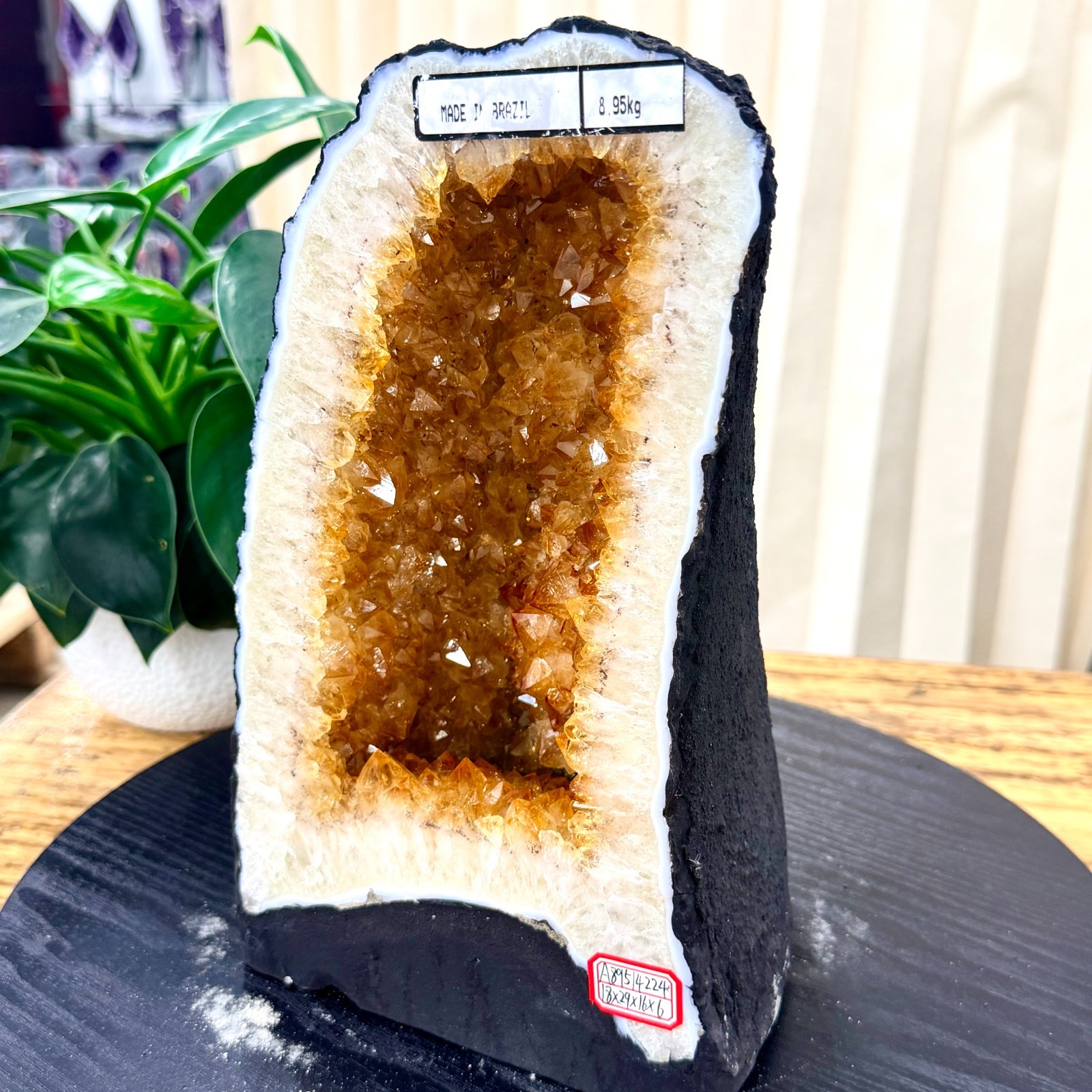 19.7lb Natural citrine geode quartz cluster crystal cathedrals specimen healing