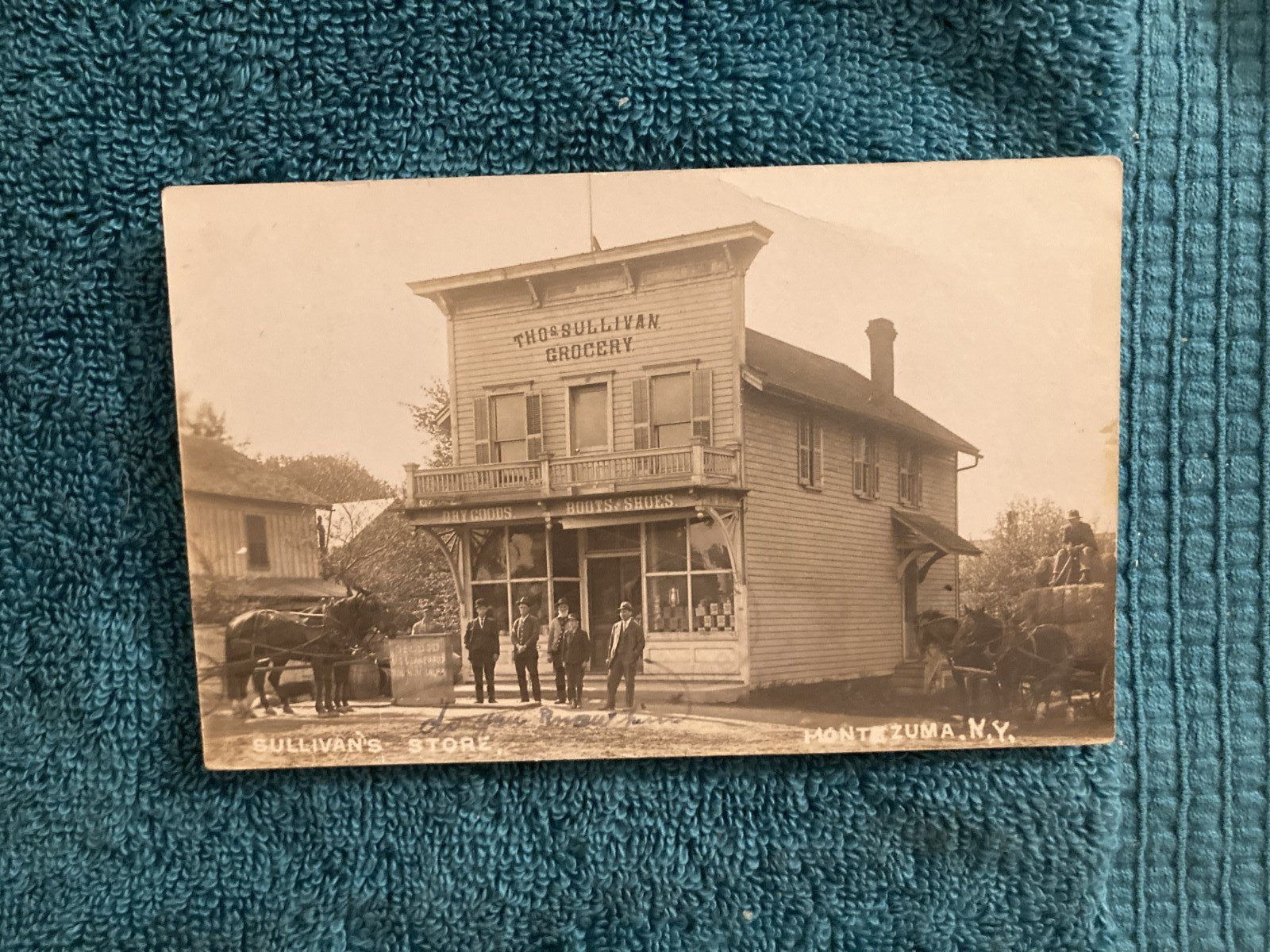 RPPC Sullivan's Grocery Store Montezuma New York Photo Posted 1910 W/Message