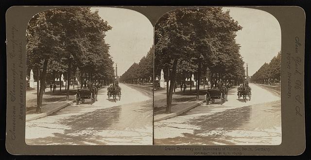 Photo:Berlin Germany Grand Driveway Monument of Victory 1900s Stereoview