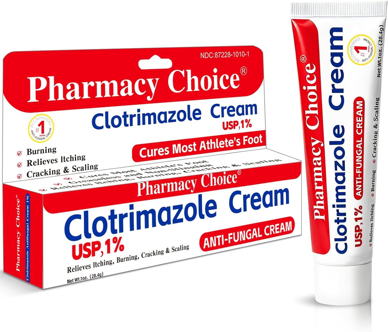 Pharmacy Choice Clotrimazole Antifungal Cream 1% USP 1 oz, Anti Fungal Treatment