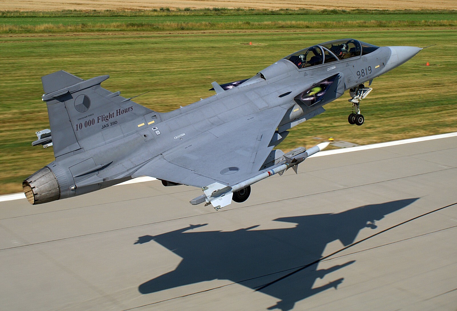  JAS-39 Gripen Czech Air Force take off AAFB Čáslav Jet Plane 11\