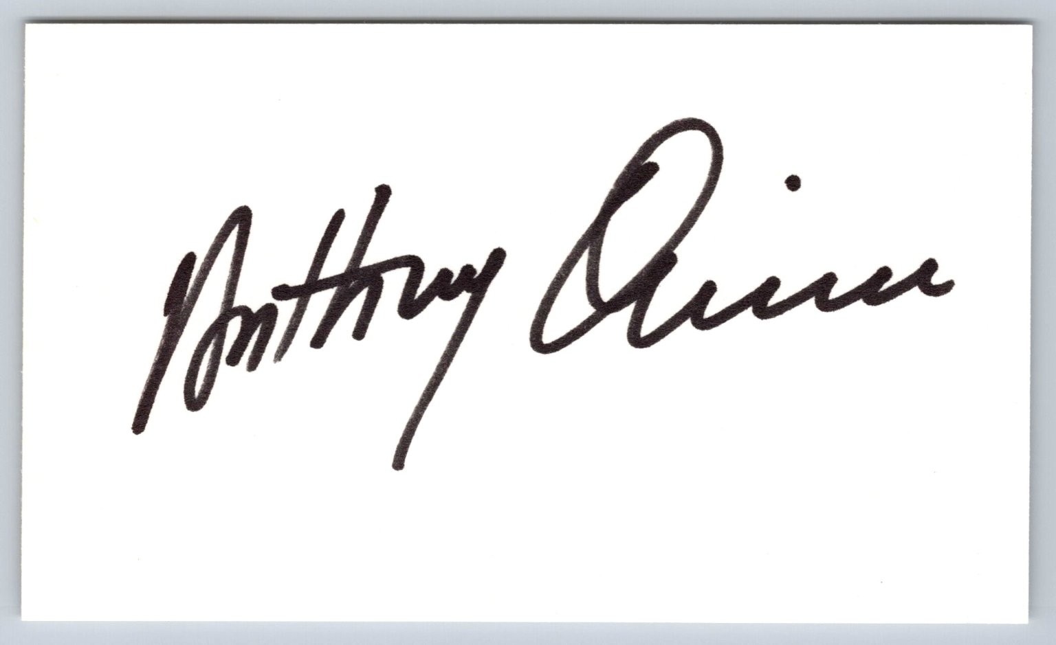 Anthony Quinn Signed Autograph Card Actor Legend Collectible Anthony Quinn Signed Autograph Card Actor Legend Collectible