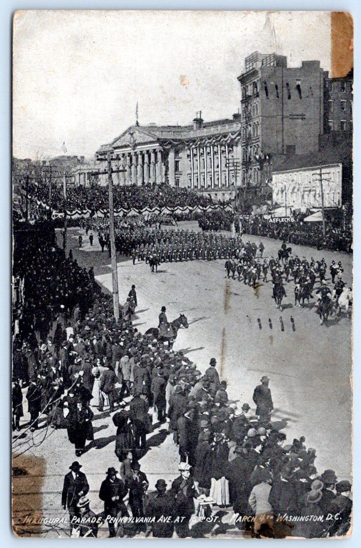 1911 TAFT INAUGURAL PARADE WASHINGTON DC sent to BATESVILLE VIRGINIA POSTCARD