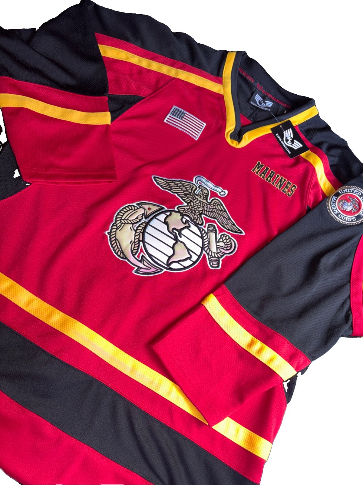 US MARINE CORPS EMBROIDERED Hockey STYLE JERSEY Rapid Dominance