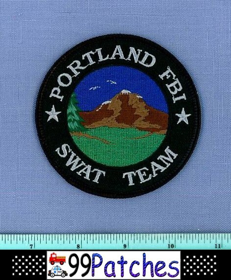 FBI SWAT PORTLAND OREGON Federal Police Shoulder Patch SNOW MOUNTAIN TACTICAL 8A