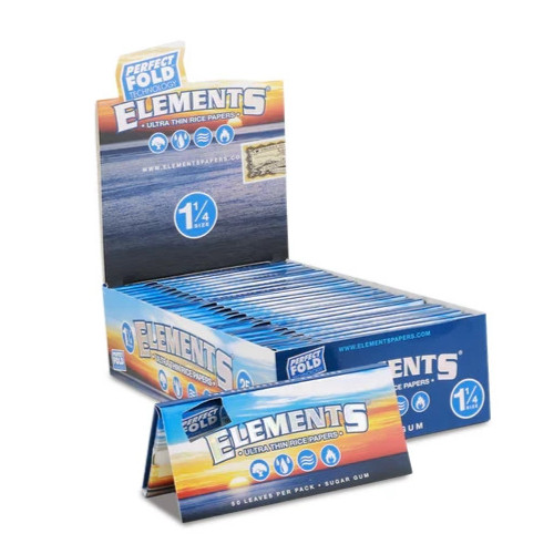 ELEMENTS 25 PK 1 BOX ELEMENTS PERFRCT FOLD 1 1/4 (1.25) ULTRA THIN ROLLING PAPER ELEMENTS 25 PK 1 BOX ELEMENTS PERFRCT FOLD 1 1/4 (1.25) ULTRA THIN ROLLING PAPER