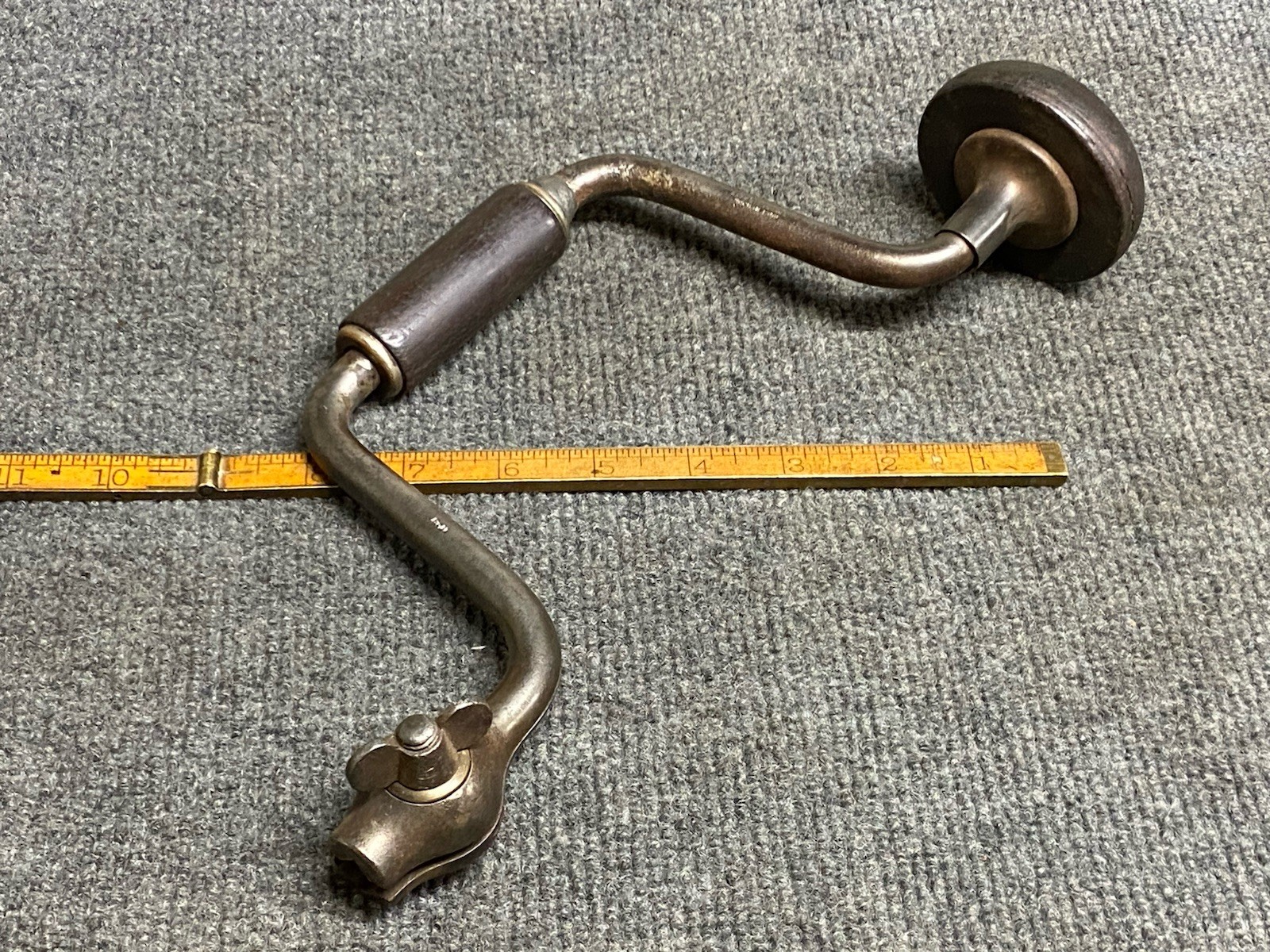 Rare Vintage Holt Mfg Hand Drill Brace No. 8 Pat Dec 14, 1880 Springfield Mass ￼