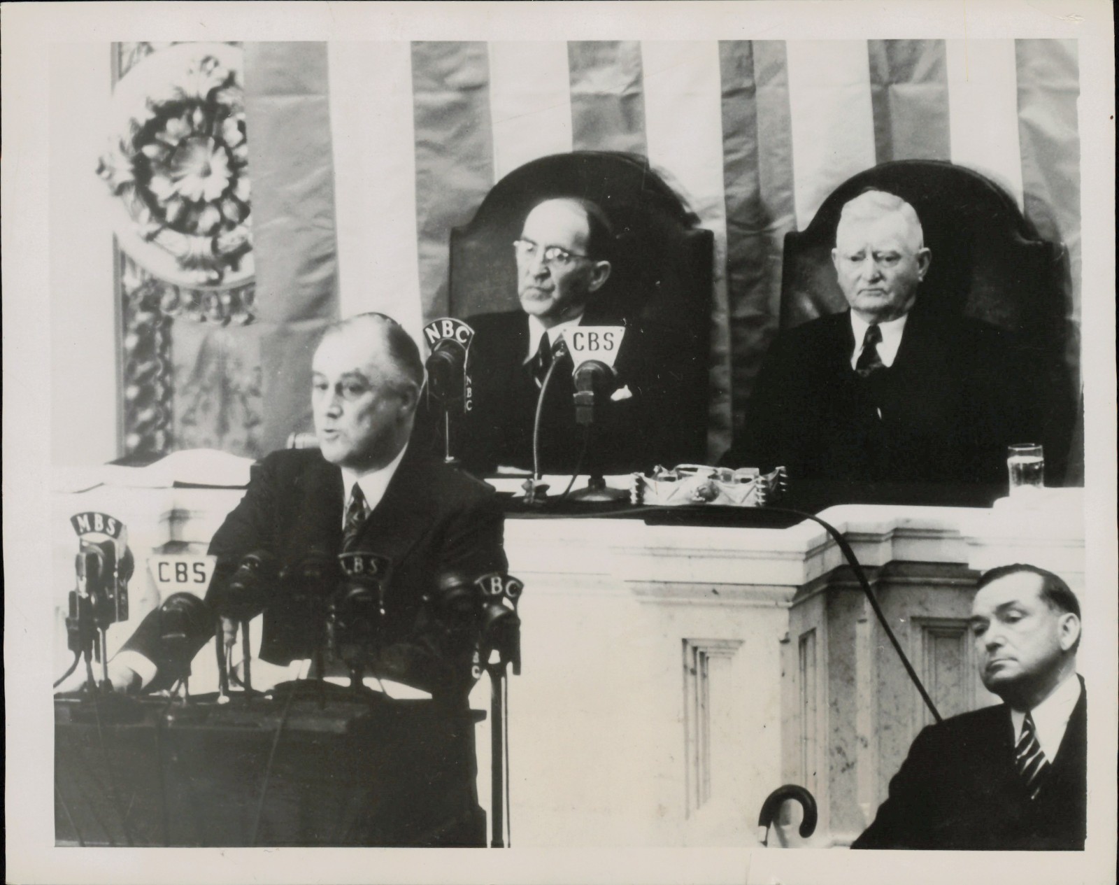 1939 Press Photo President Franklin Roosevelt  Annual Message to Congress