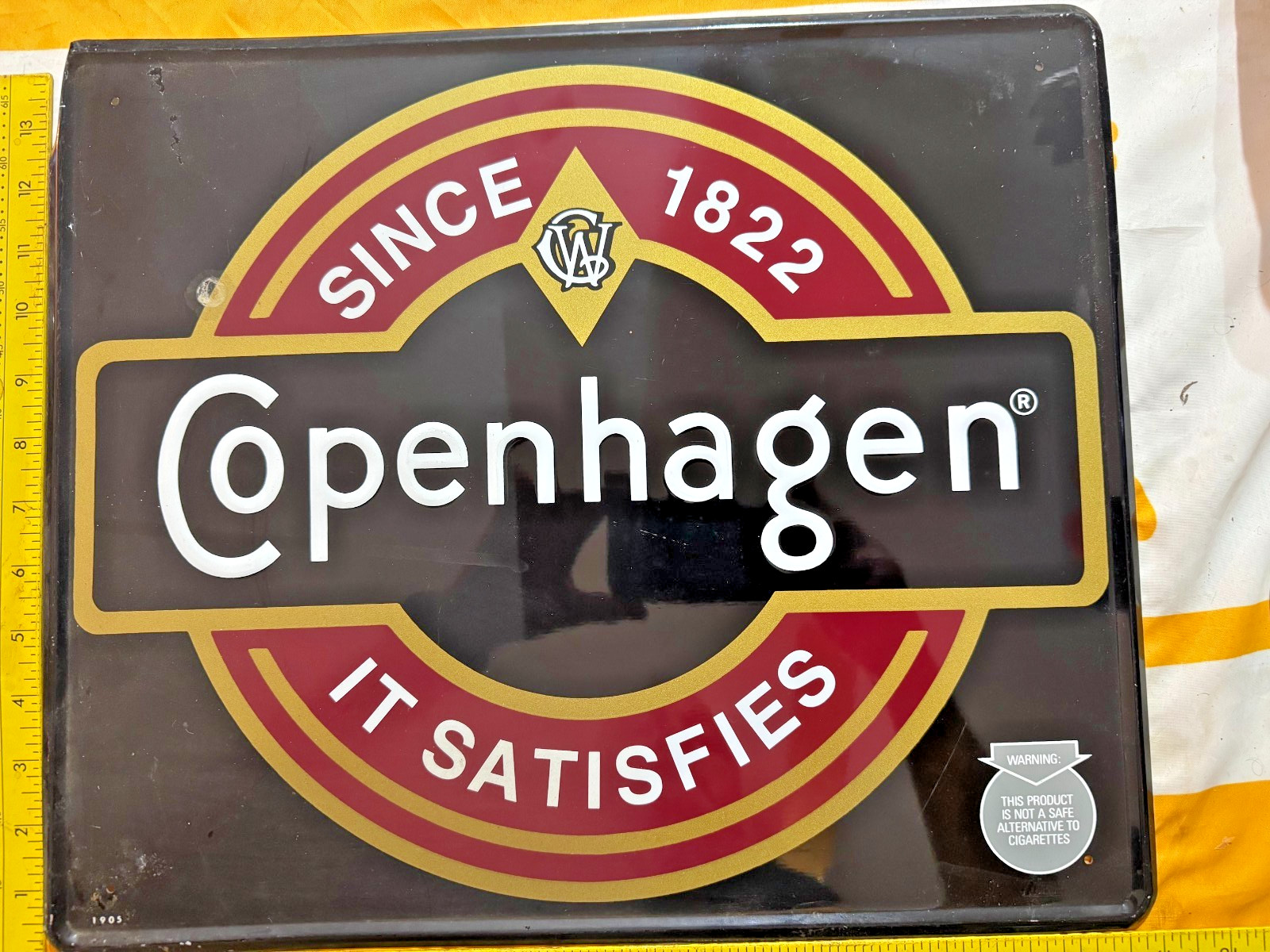 Copenhagen Snuff Metal 14 1/2 x 17 Authentic - Not Perfect  - NP#1