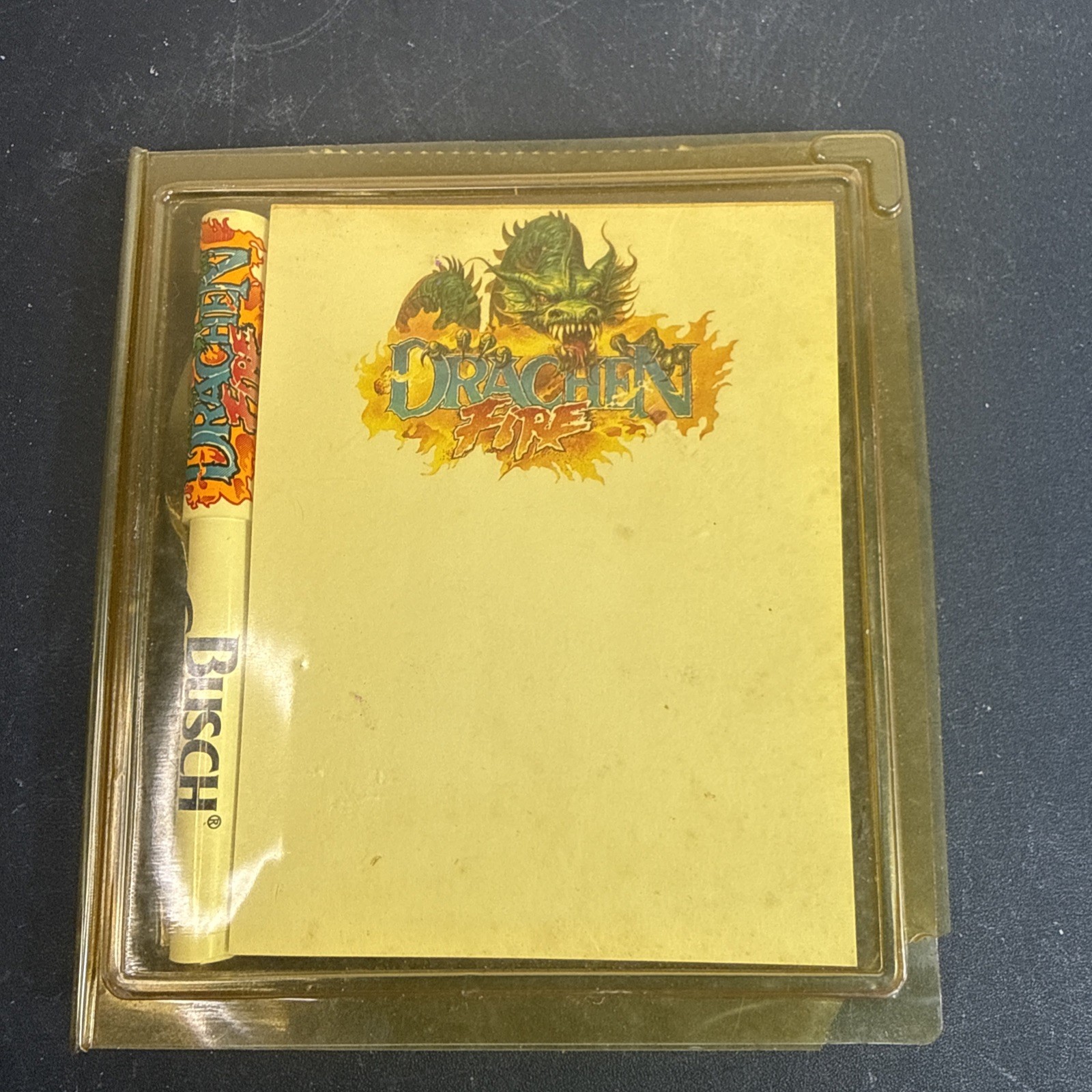 Vintage Busch Gardens Drachen Fire Pen Notepad Set NOS 1990s Rare