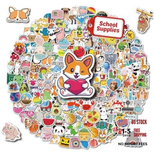 200PCS Waterproof Vinyl Stickers for Kids - Cute Water Bottle Stickers
