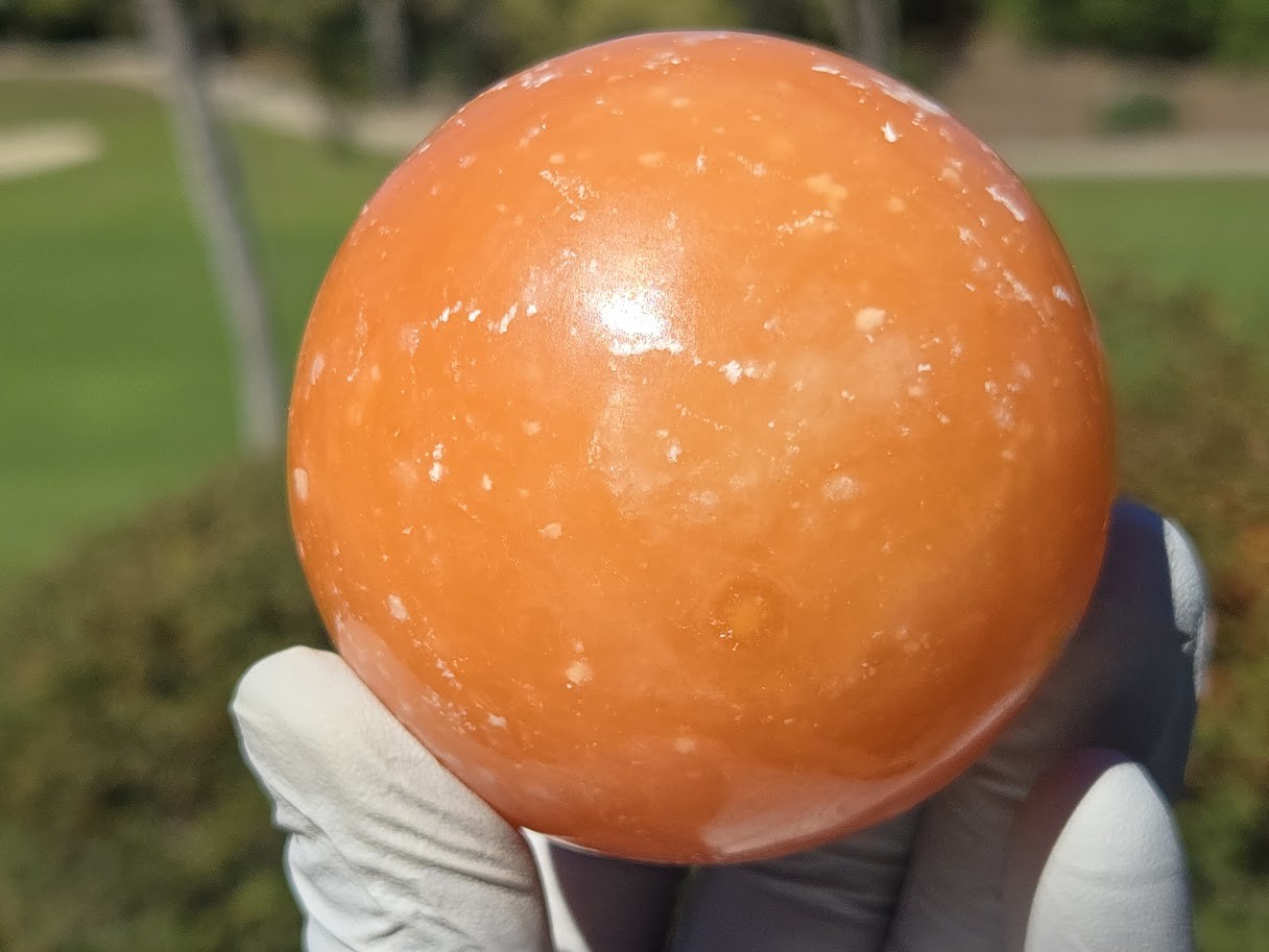 Orange Calcite, Stone of Creativity, Confidence & Joy (65 mm 445 gm) From Mexico
