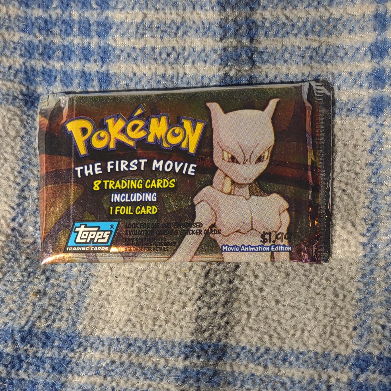 Topps Pokémon The First Movie 1999 Trading Card Pack 8 Cards 1 Foil