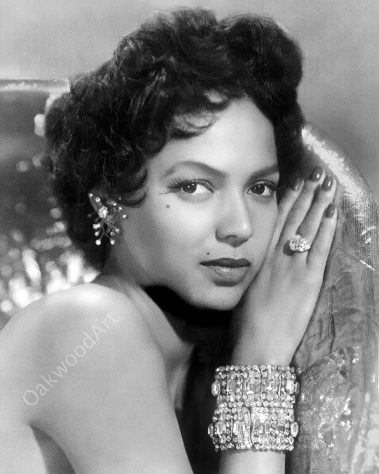 DOROTHY DANDRIDGE in Diamonds c1950s, Black Actress, Vintage Photo Reprint DOROTHY DANDRIDGE in Diamonds c1950s, Black Actress, Vintage Photo Reprint