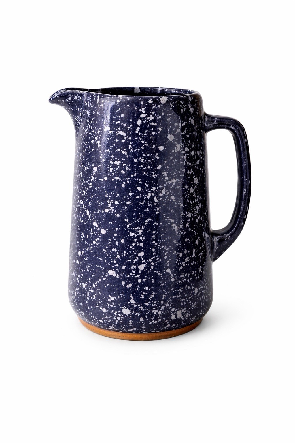 Vintage Frankoma Pottery #80 Large Water Pitcher - Country Blue Speckle - 2 Qt