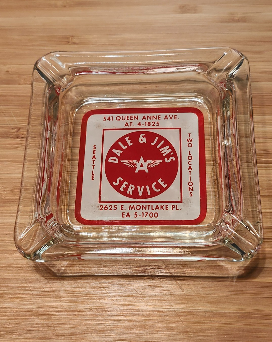 Vintage Marketing Ashtray Dale & Jims Service Seattle Washington