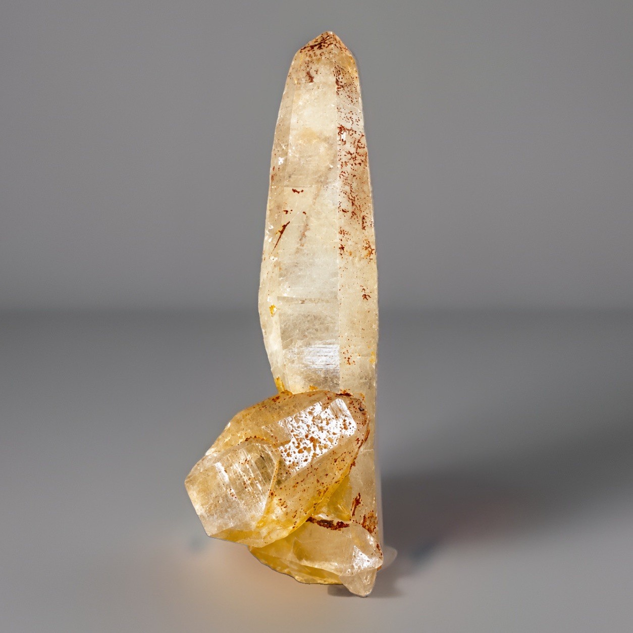 “Golden Afterglow” Hashupi Himalayan Etched Iridescent Quartz Frosted Crystal