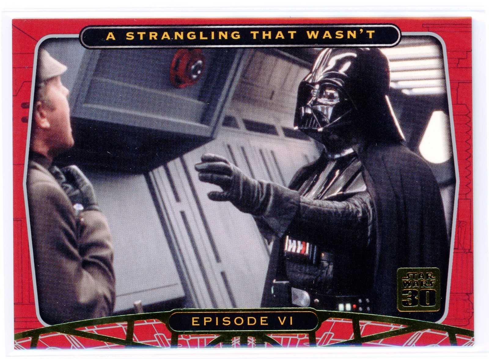 2007 Topps Star Wars 30th Anniversary Gold Foil Parallel Darth Vader #'d/30