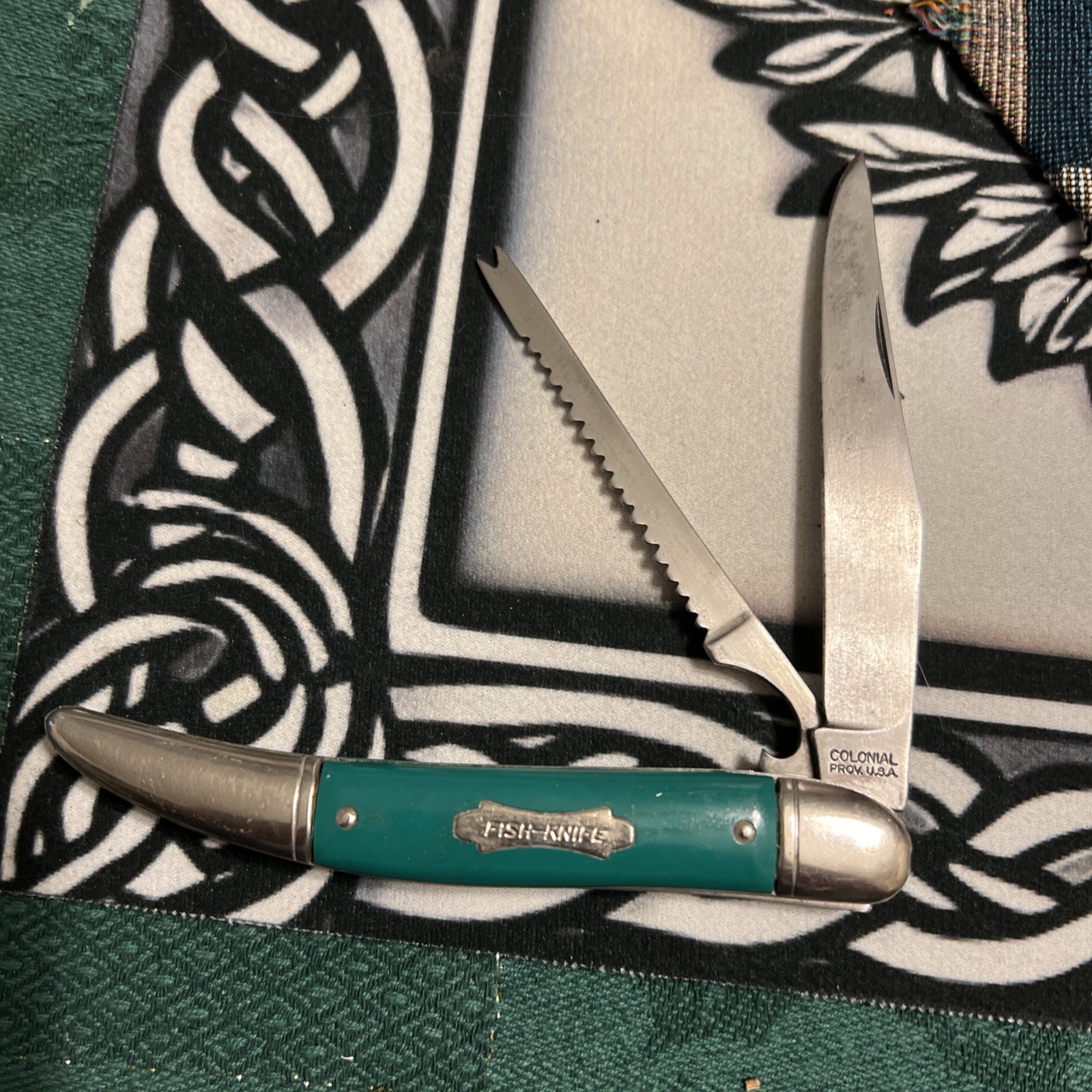 Vintage Imperial Crown Prov RI Fish Pocket Knife 1950s Scaler Hook Remover USA