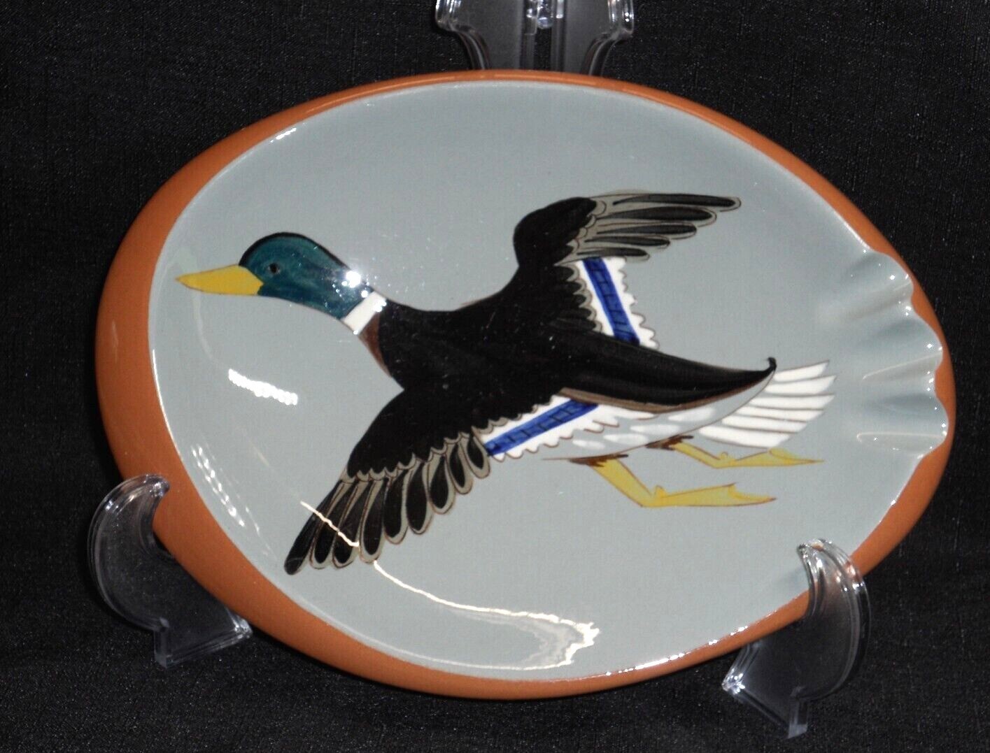 VINTAGE STANGL POTTERY SPORTSMAN SERIES LARGE ASHTRAY ~ DUCK #3926C