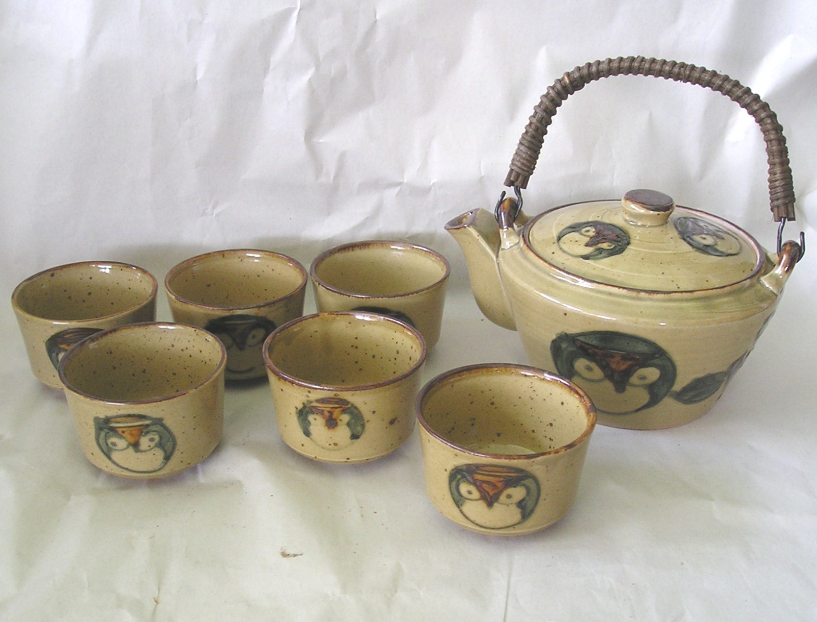 Wony Ltd Owl Tea Pot Set - 6 Cups & 6\