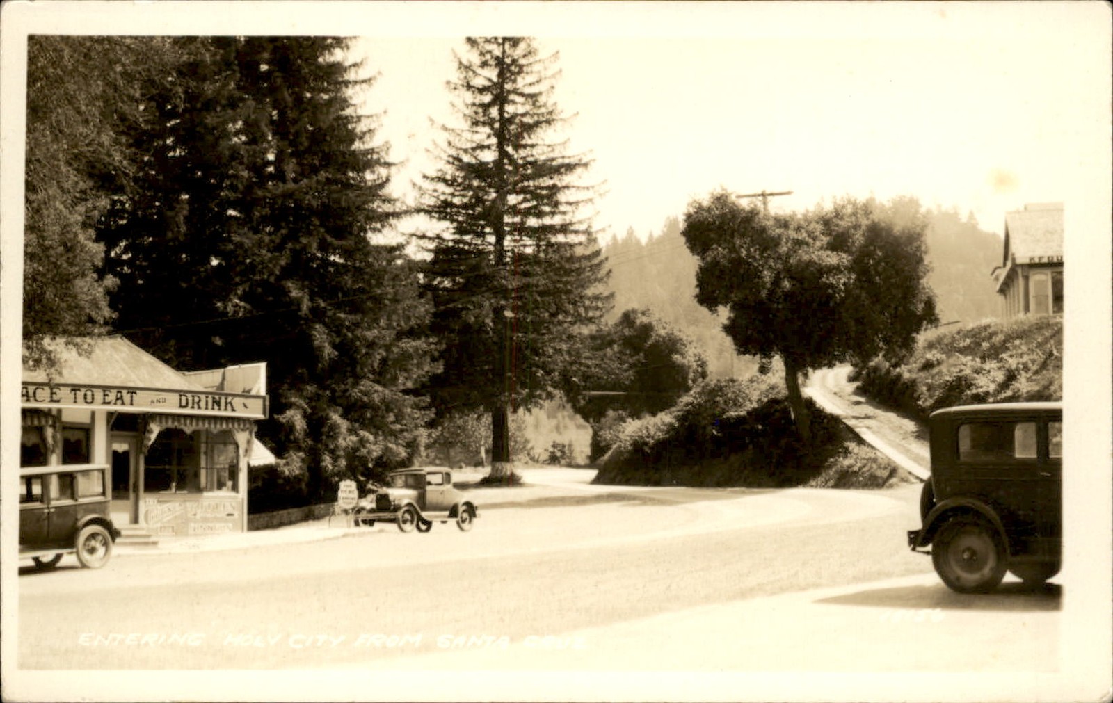 Holy City CA Roadside Restaurant c1930s-40s Real Photo Vintage Postcard bhn