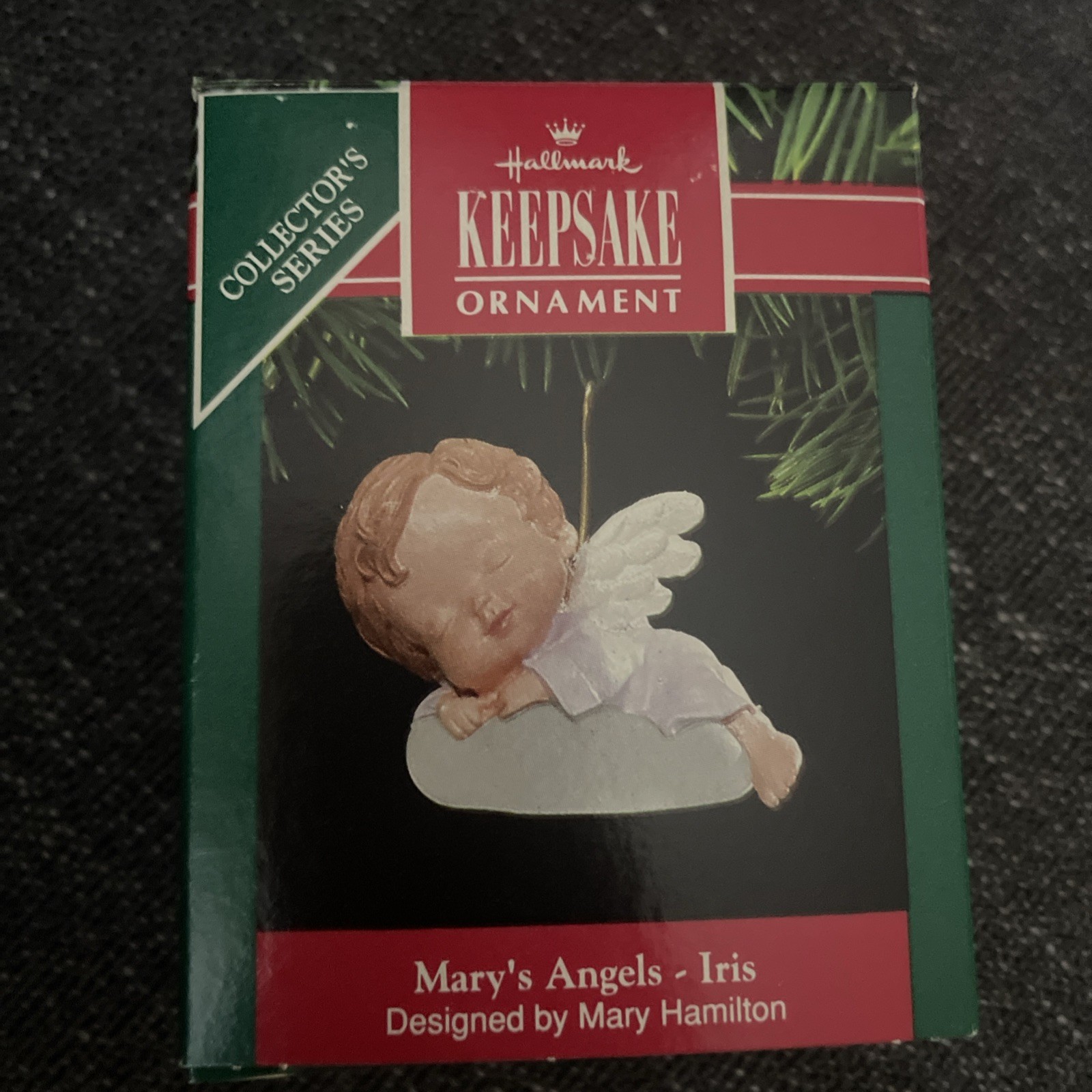 Hallmark 1991 Mary’s Angels IRIS Angel Christmas Ornament MIB