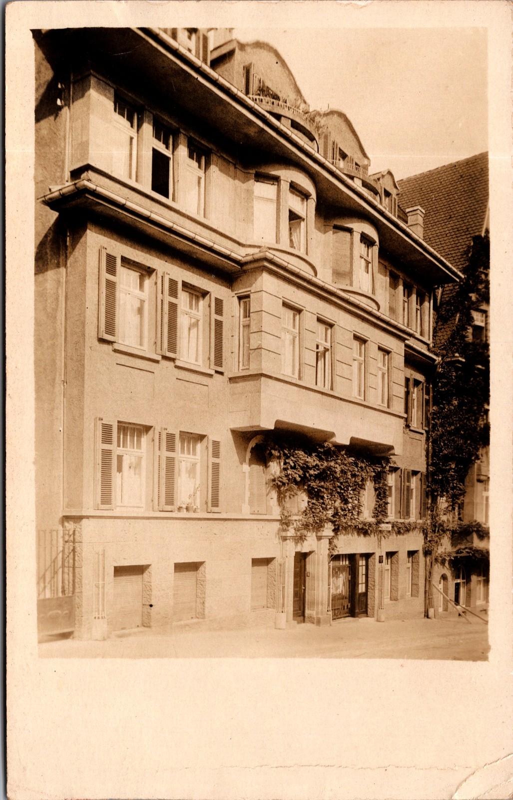 Vintage Real Photo Postcard RPPC Architectural Residential Building Facade Vintage Real Photo Postcard RPPC Architectural Residential Building Facade