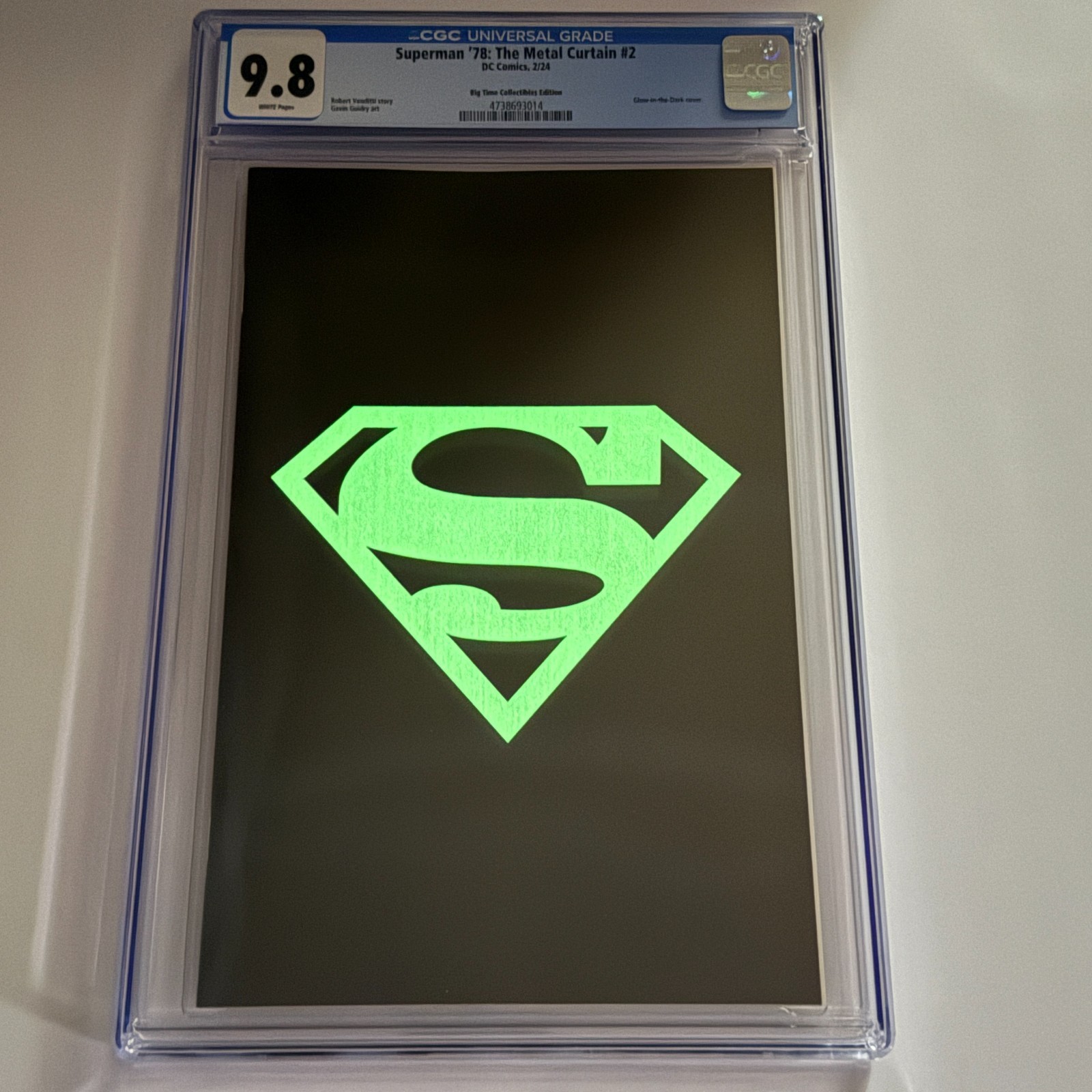 Superman '78 The Metal Curtain #2 CGC 9.8 BTC Glow in the Dark Ltd 1000 GITD