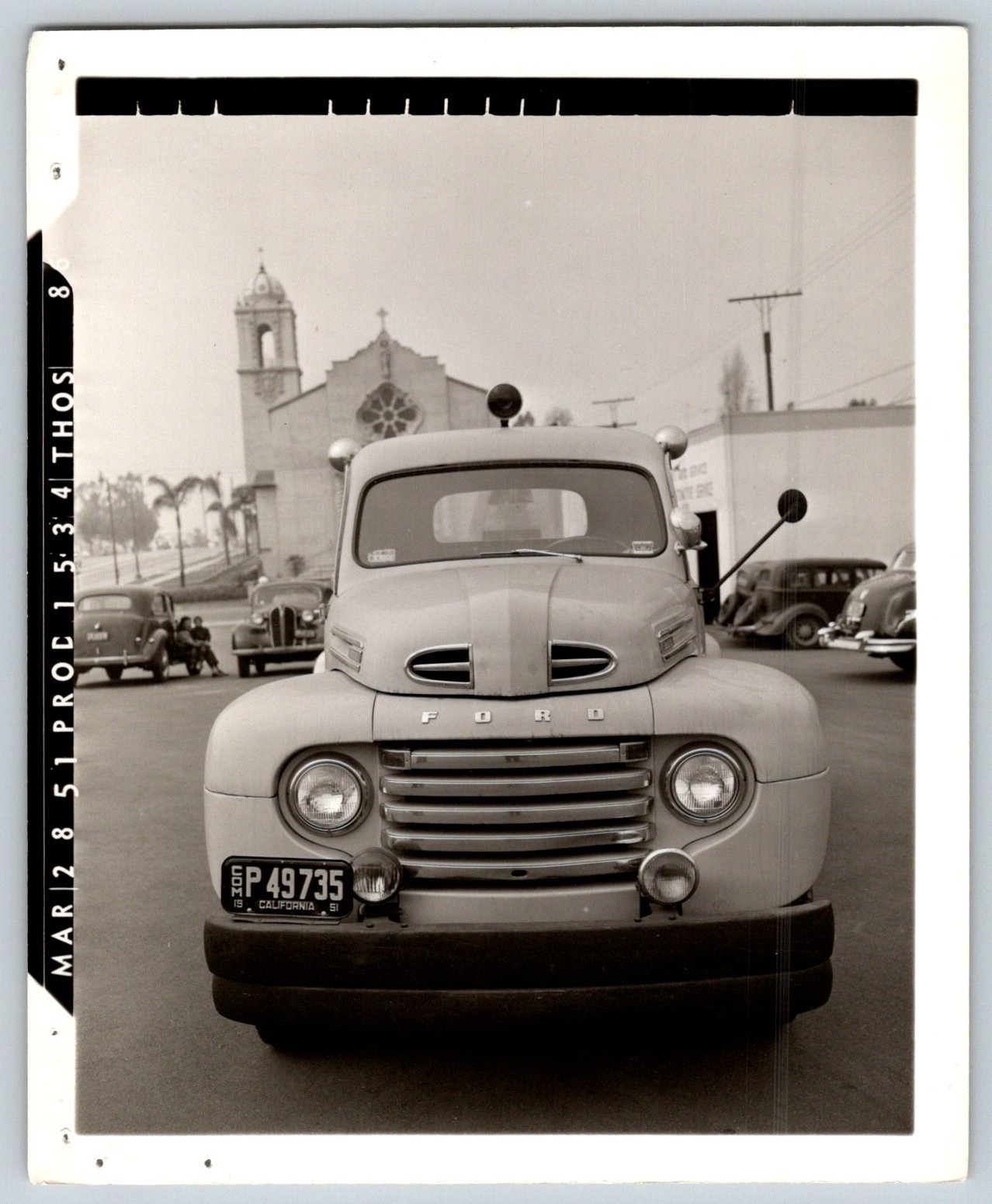 1948-1950 Ford F-Series Truck Studio Photo 1951 Slate Will Rogers Film Prop 4x5 1948-1950 Ford F-Series Truck Studio Photo 1951 Slate Will Rogers Film Prop 4x5