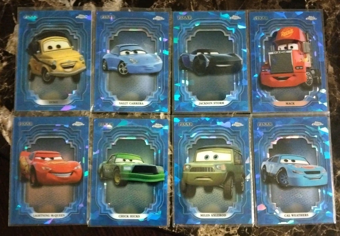 Cars 2024 Topps Chrome Disney Blue Sapphire Lot