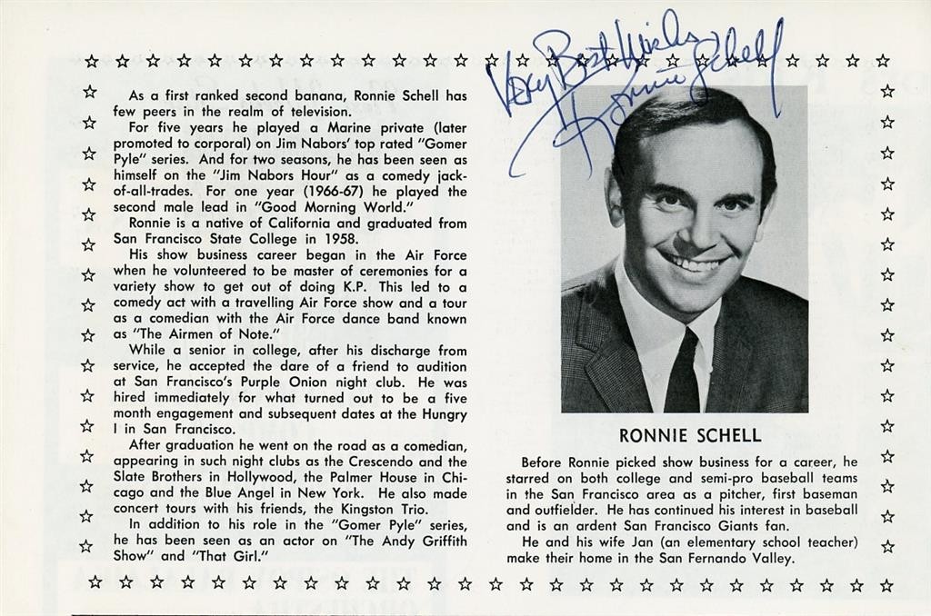 Ronnie Schell-Signed Book Photograph